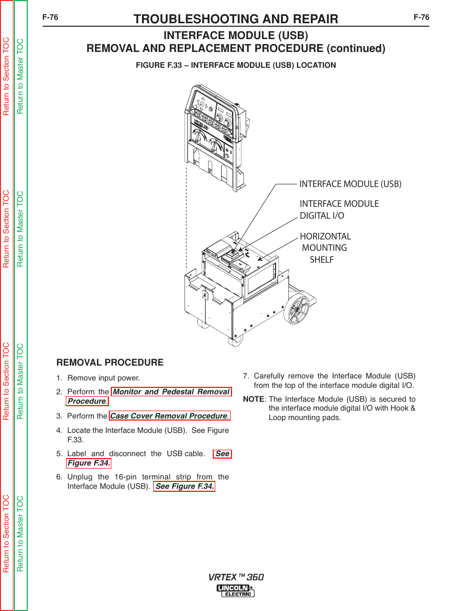 Troubleshooting and repair | Lincoln Electric VRTEXTM 360 SVM200-A User Manual | Page 133 / 171