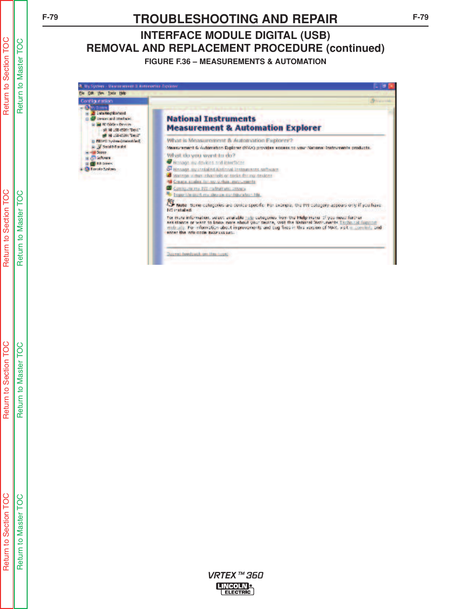 See figure f.36, Troubleshooting and repair | Lincoln Electric VRTEXTM 360 SVM200-A User Manual | Page 136 / 171