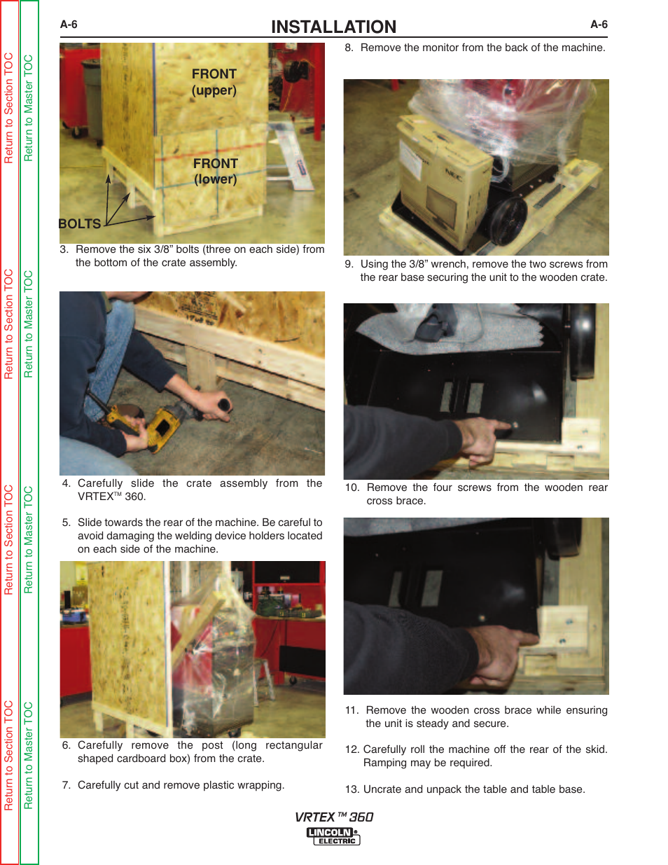 Installation | Lincoln Electric VRTEXTM 360 SVM200-A User Manual | Page 15 / 171