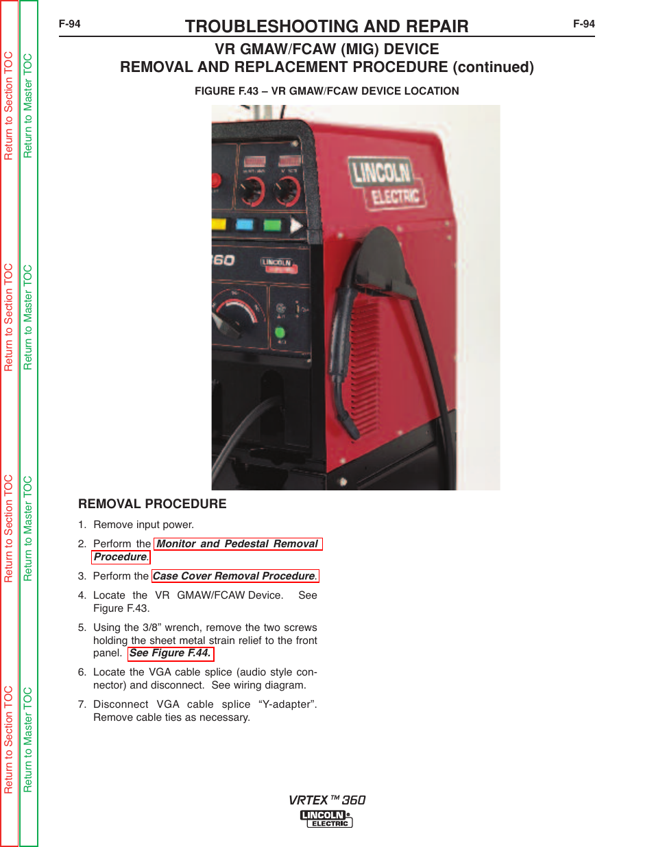 Troubleshooting and repair | Lincoln Electric VRTEXTM 360 SVM200-A User Manual | Page 151 / 171