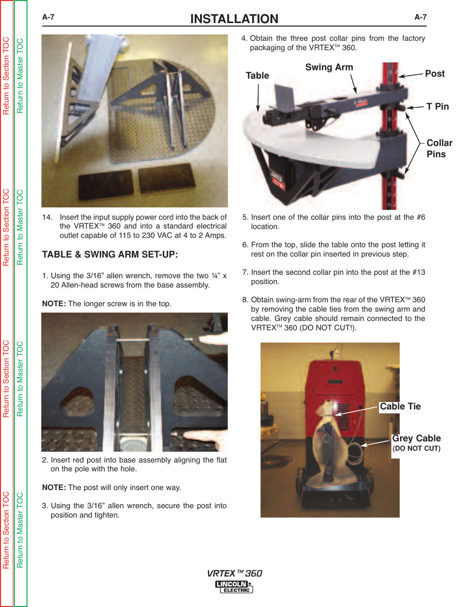 Installation | Lincoln Electric VRTEXTM 360 SVM200-A User Manual | Page 16 / 171
