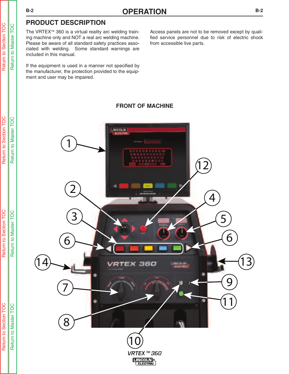 Lincoln Electric VRTEXTM 360 SVM200-A User Manual | Page 20 / 171