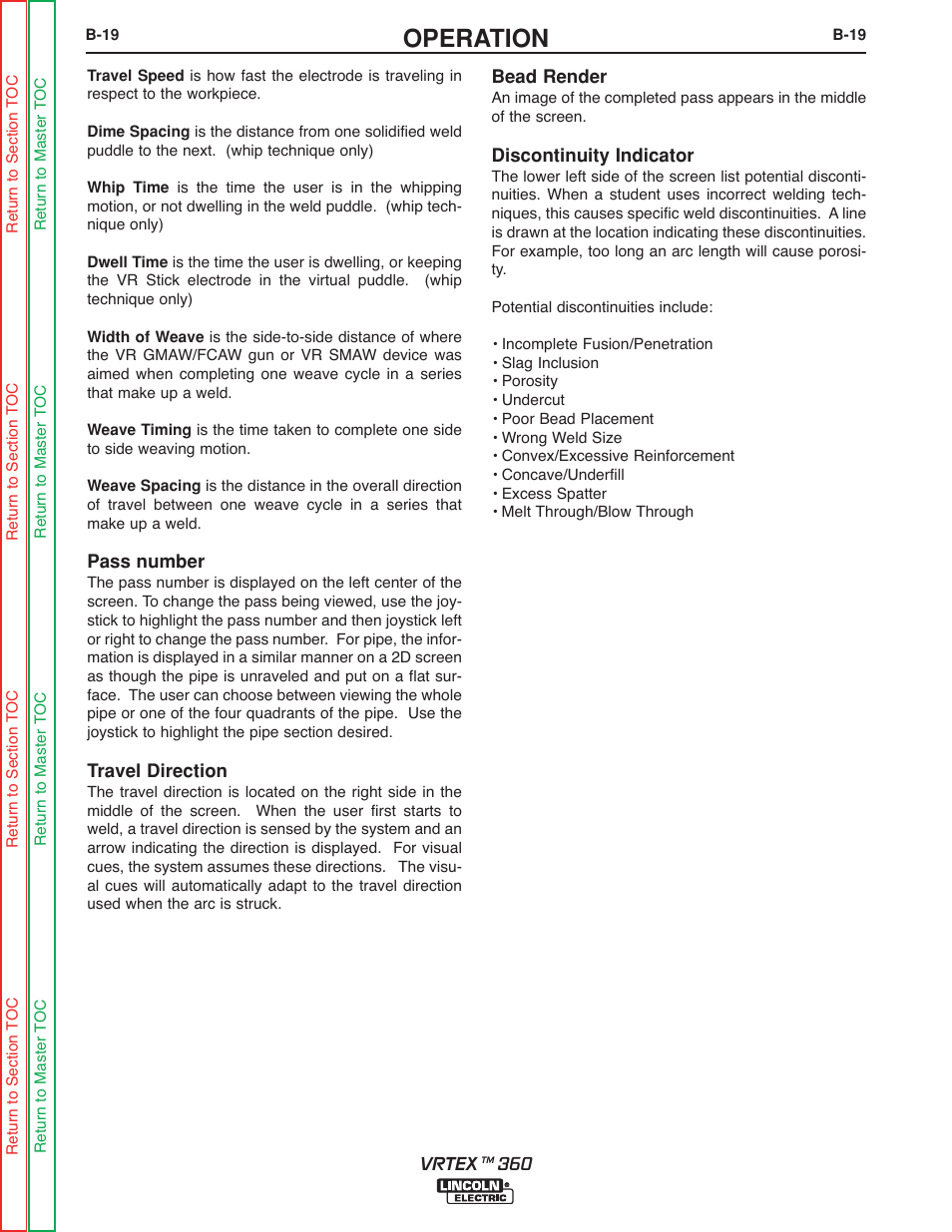 Operation | Lincoln Electric VRTEXTM 360 SVM200-A User Manual | Page 37 / 171
