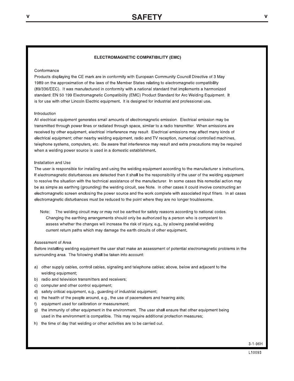 Safety | Lincoln Electric PRECISION TIG 185 User Manual | Page 6 / 38