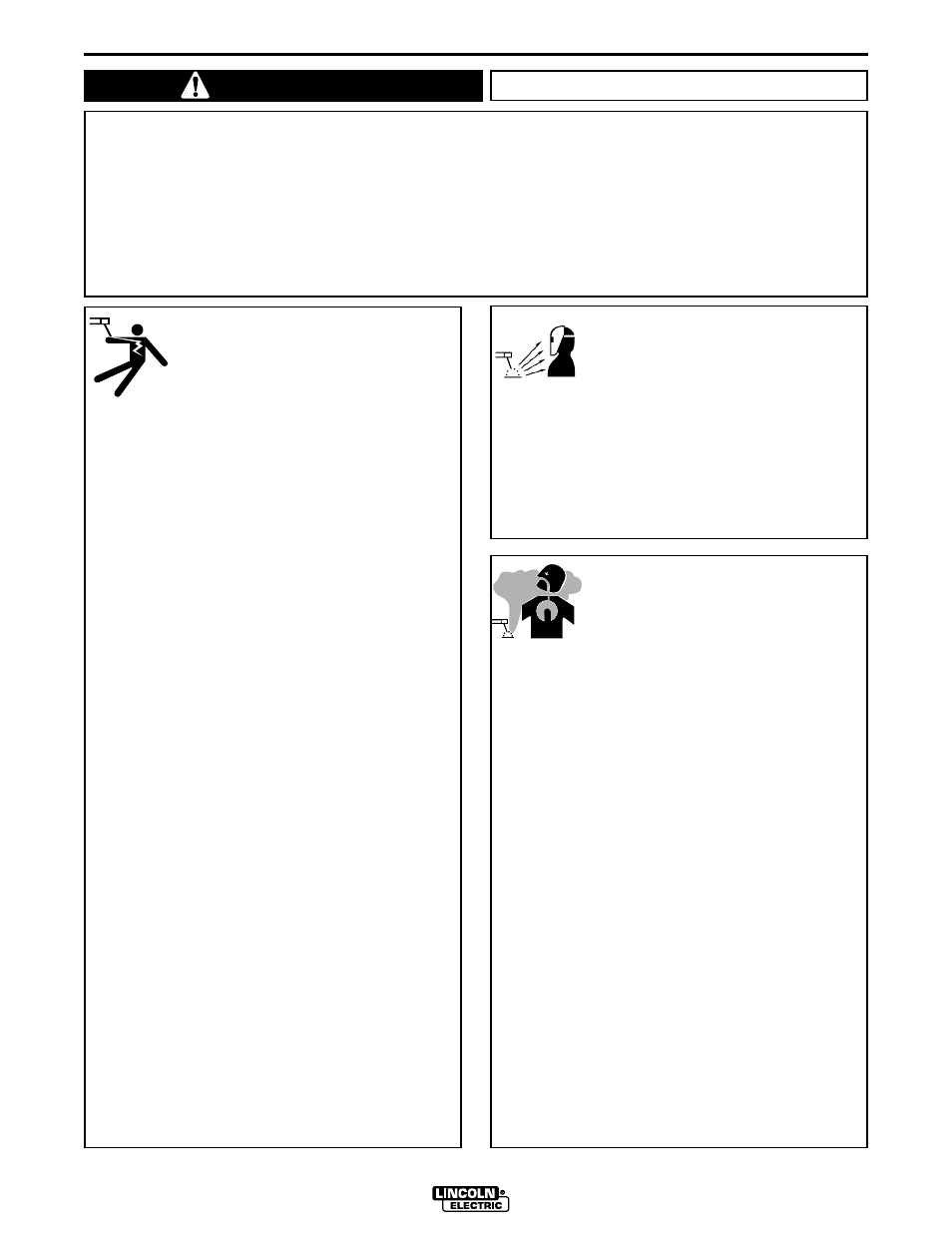 Warning, Safety, Arc rays can burn | Electric shock can kill, Fumes and gases can be dangerous | Lincoln Electric MAGNUM X-TRACTOR 1GX User Manual | Page 2 / 19
