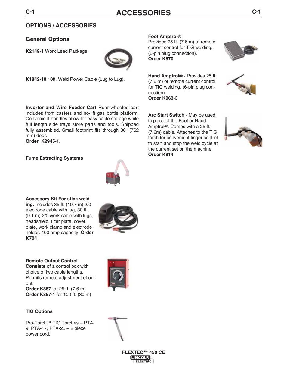 Accessories | Lincoln Electric FLEXTEC 450 CE User Manual | Page 26 / 40