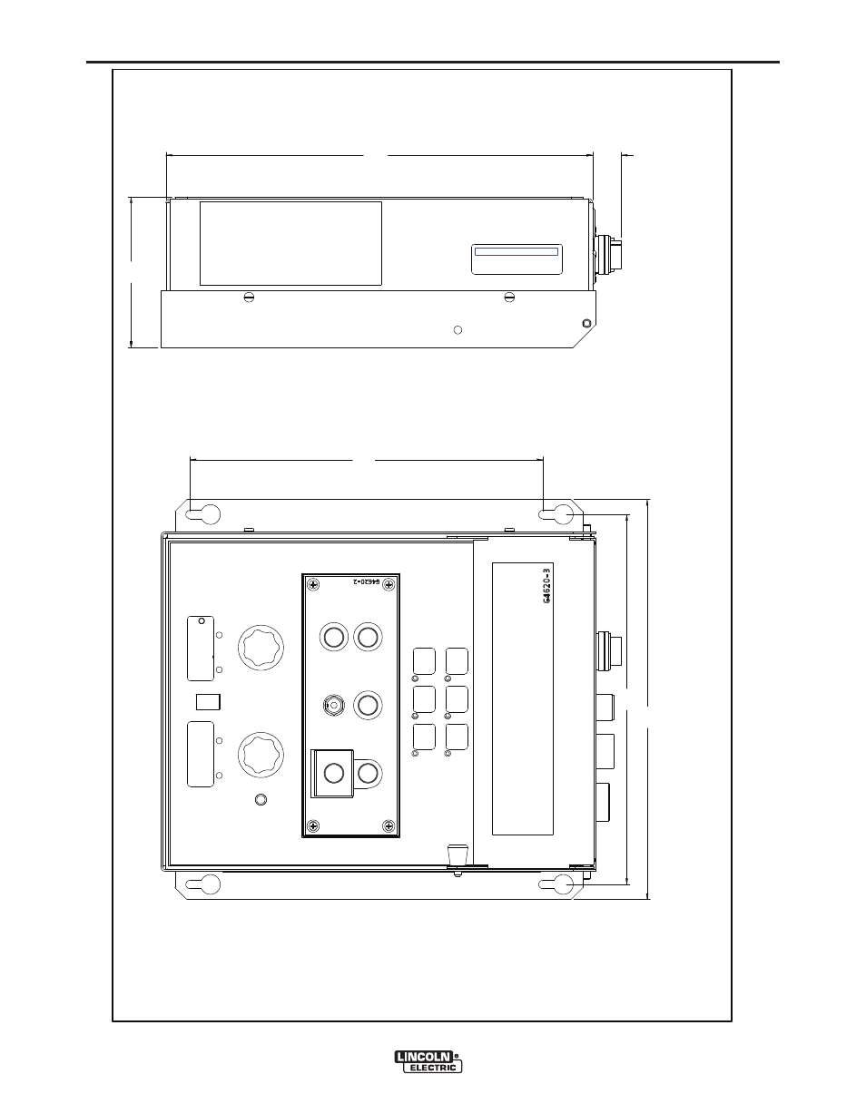 Dimension print, Power feed™ 10a controller | Lincoln Electric POWER FEED IM849 User Manual | Page 38 / 41