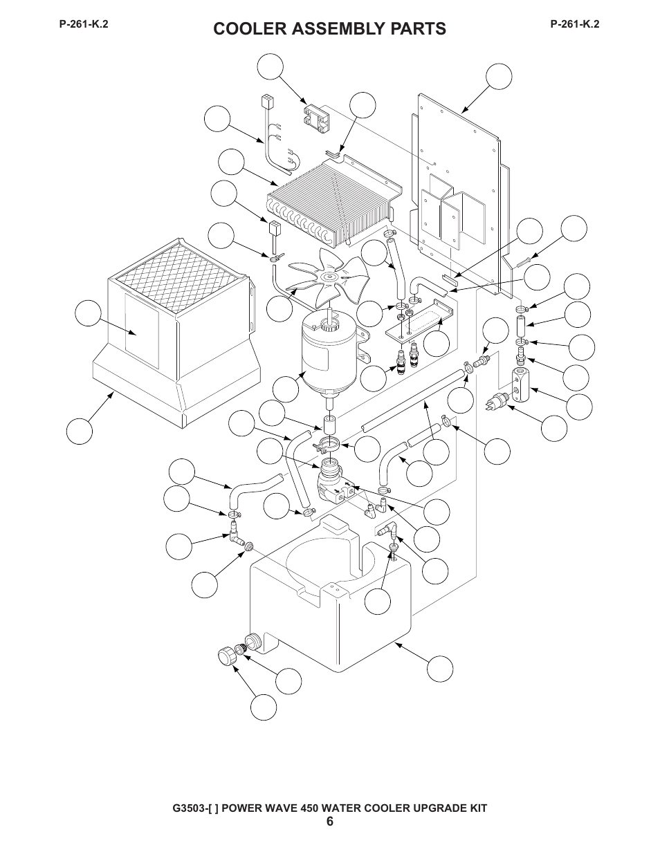 Cooler assembly parts | Lincoln Electric POWER WAVE IM645-A User Manual | Page 6 / 8