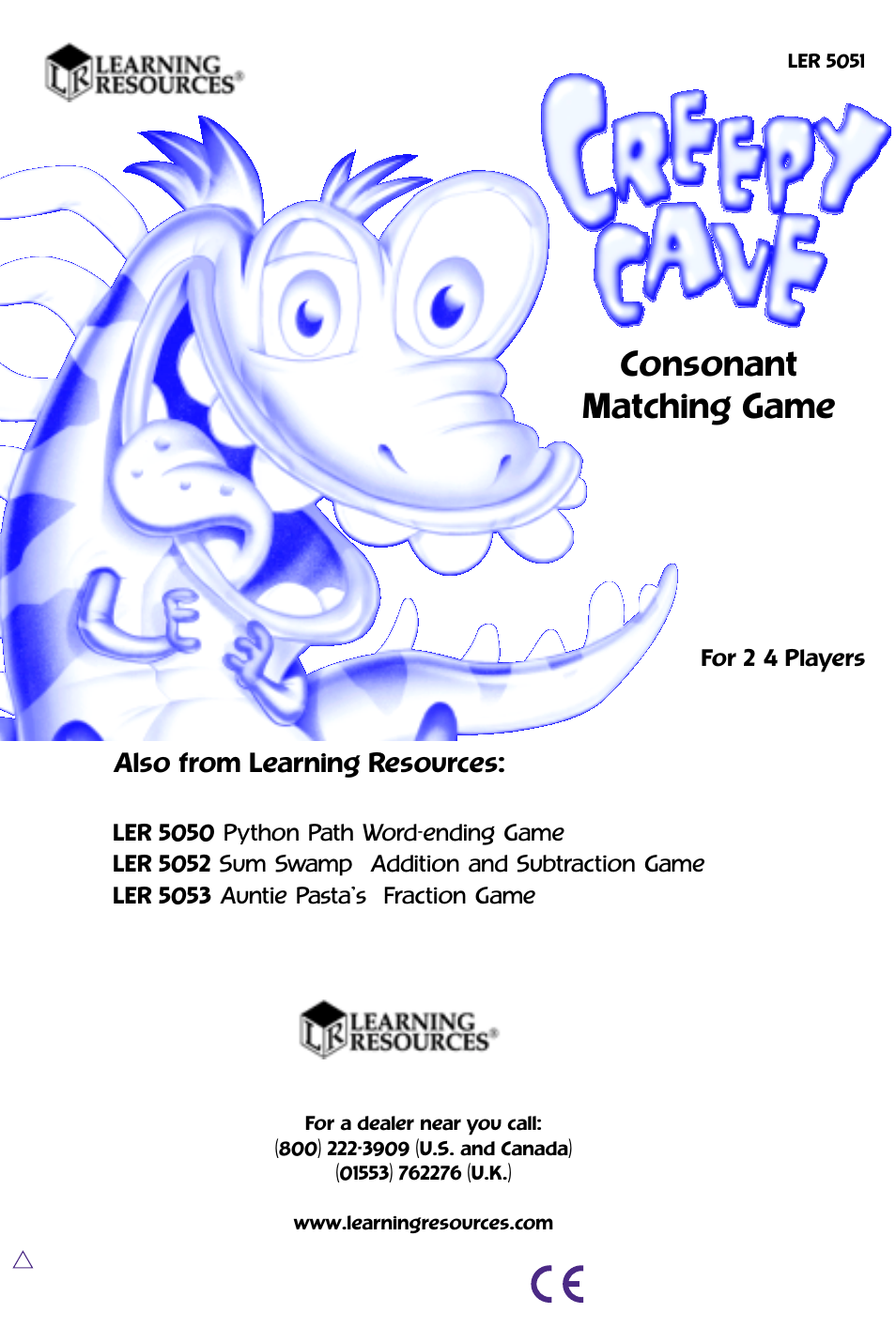 Learning Resources Creepy Cave LER 5051 User Manual | 2 pages