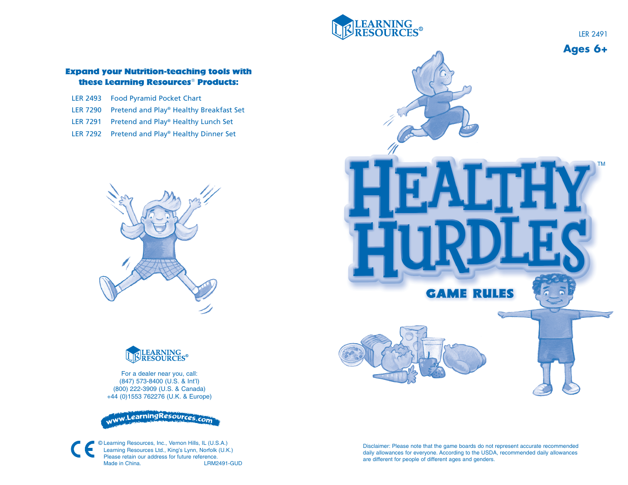 Learning Resources Healthy Hurdles Brochure User Manual | 2 pages