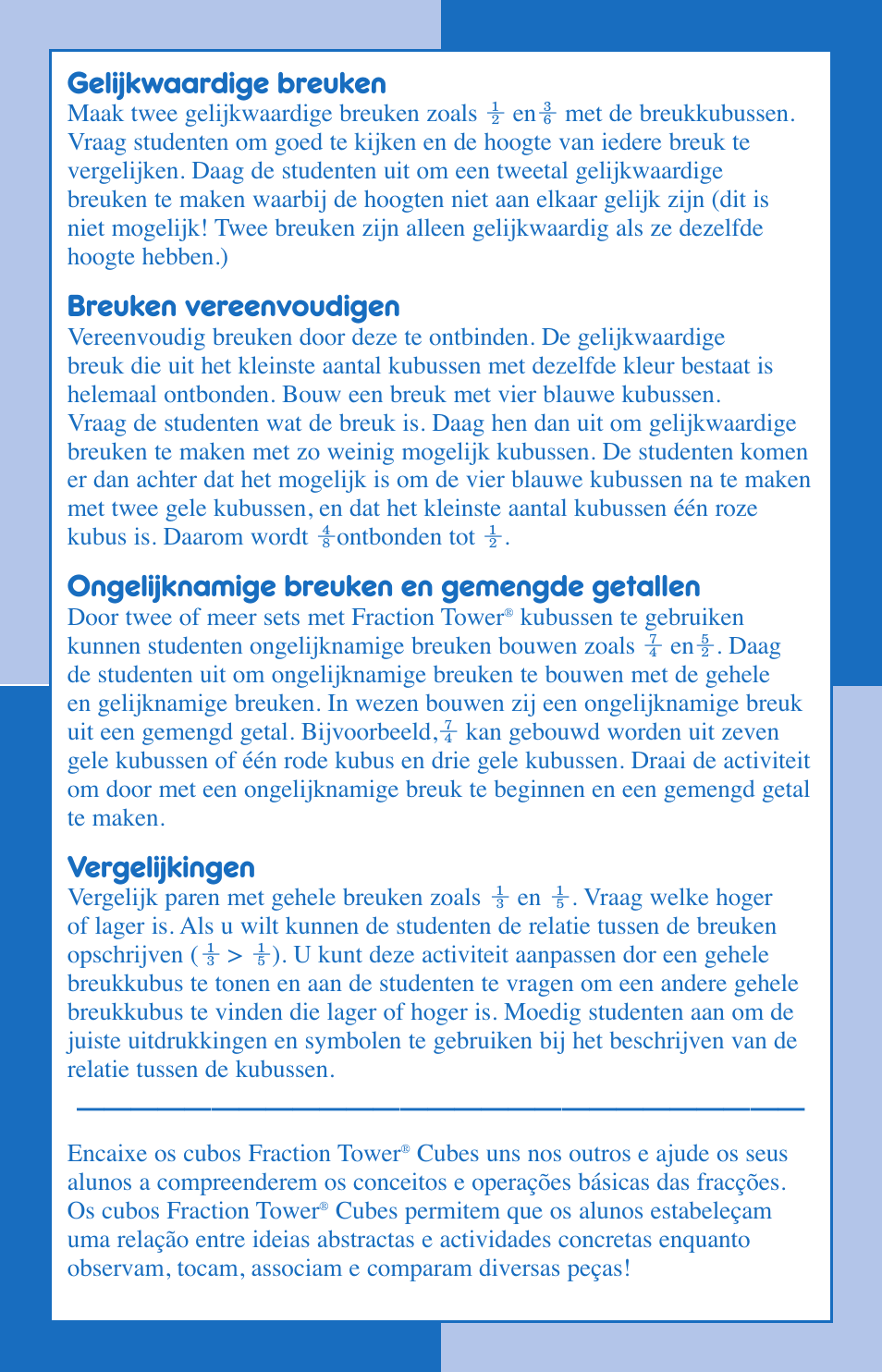 Learning Resources Fraction Tower LER 2510 User Manual | Page 10 / 12