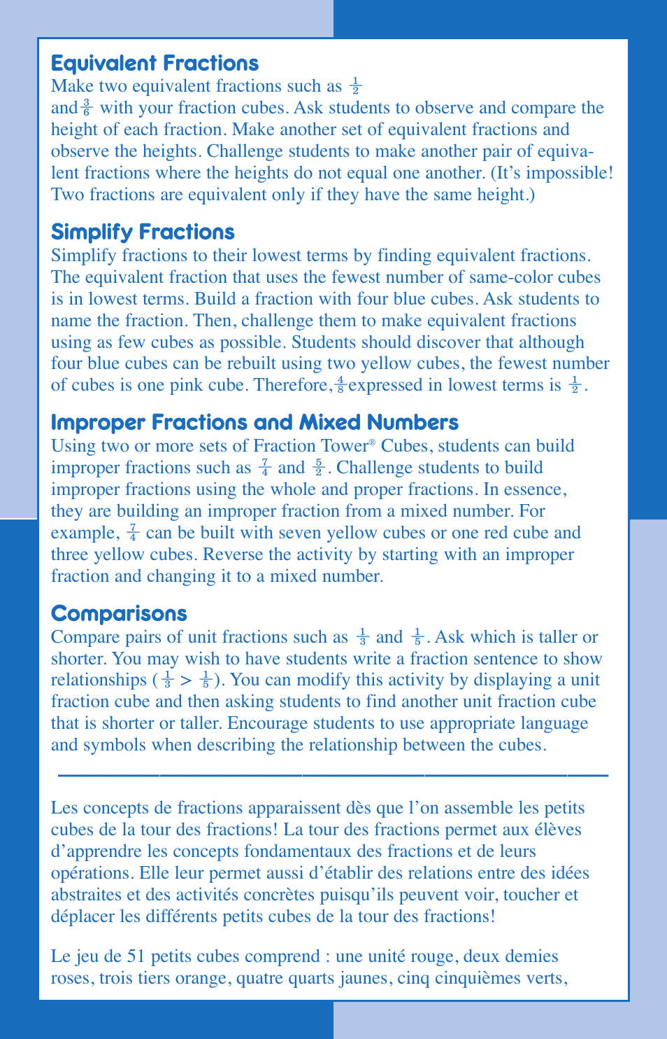 Learning Resources Fraction Tower LER 2510 User Manual | Page 2 / 12