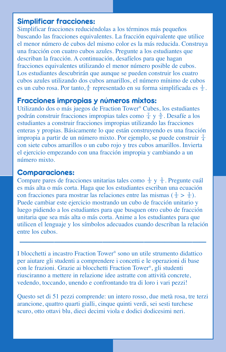 Learning Resources Fraction Tower LER 2510 User Manual | Page 7 / 12