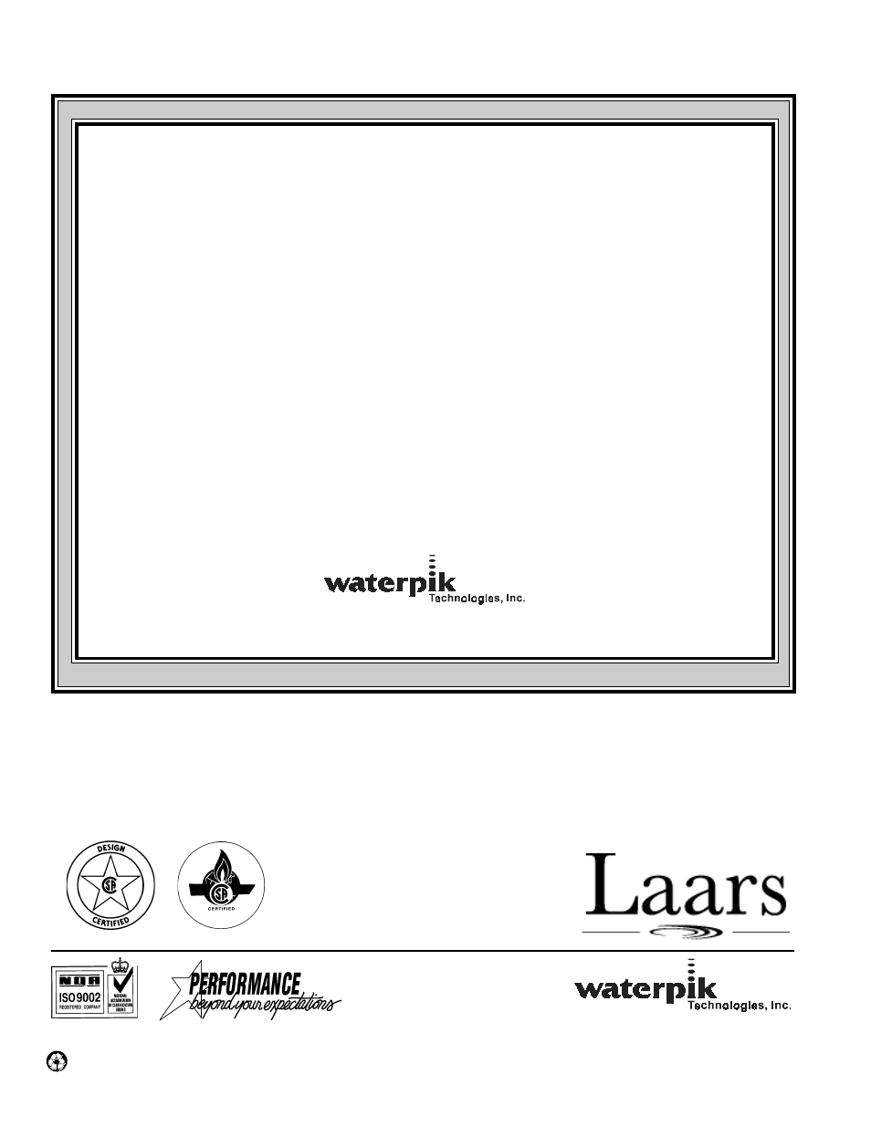 Laars lite 2 limited warranty, Waterpik technologies inc | Laarsen Associates Lite 2 LG User Manual | Page 28 / 28