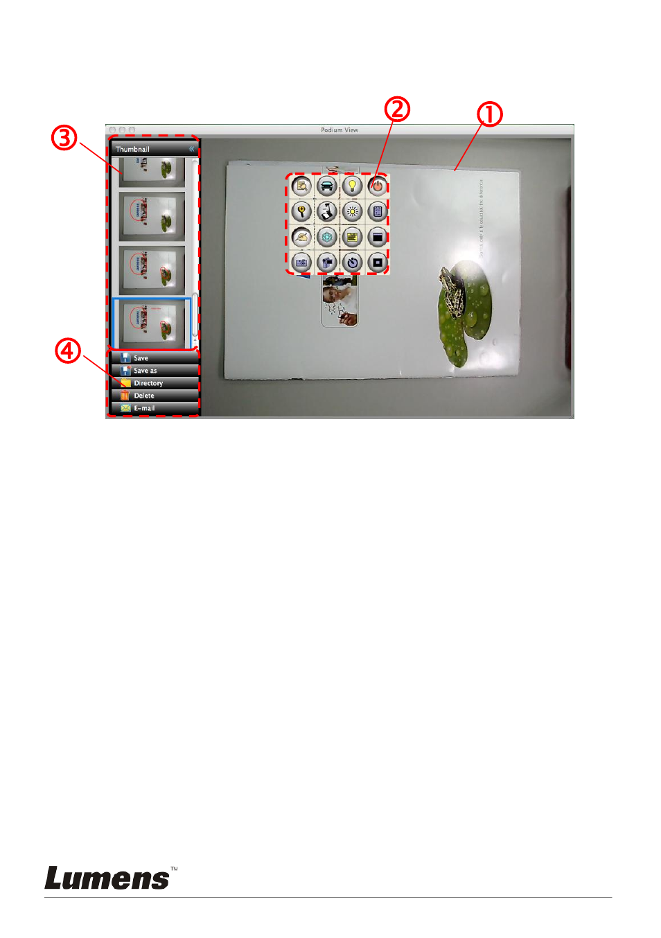 In mac, Software screen introduction | Lumens Technology PC120 User Manual | Page 26 / 50