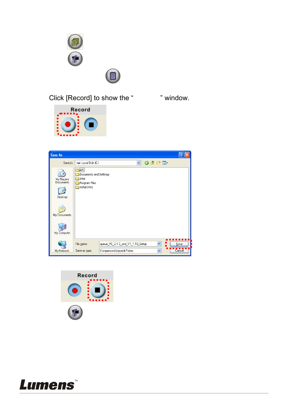 I would like to record videos, 8 i would like to record videos | Lumens Technology PC120 User Manual | Page 34 / 50