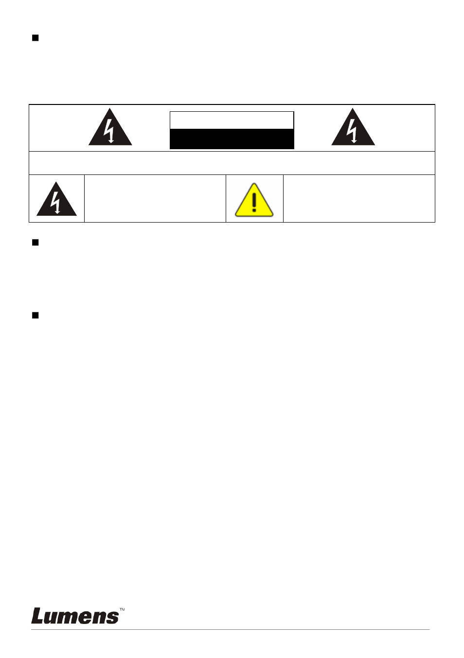 Safety precautions, Fcc warning, En55022 (ce radiation) warning | Lumens Technology PC120 User Manual | Page 7 / 50