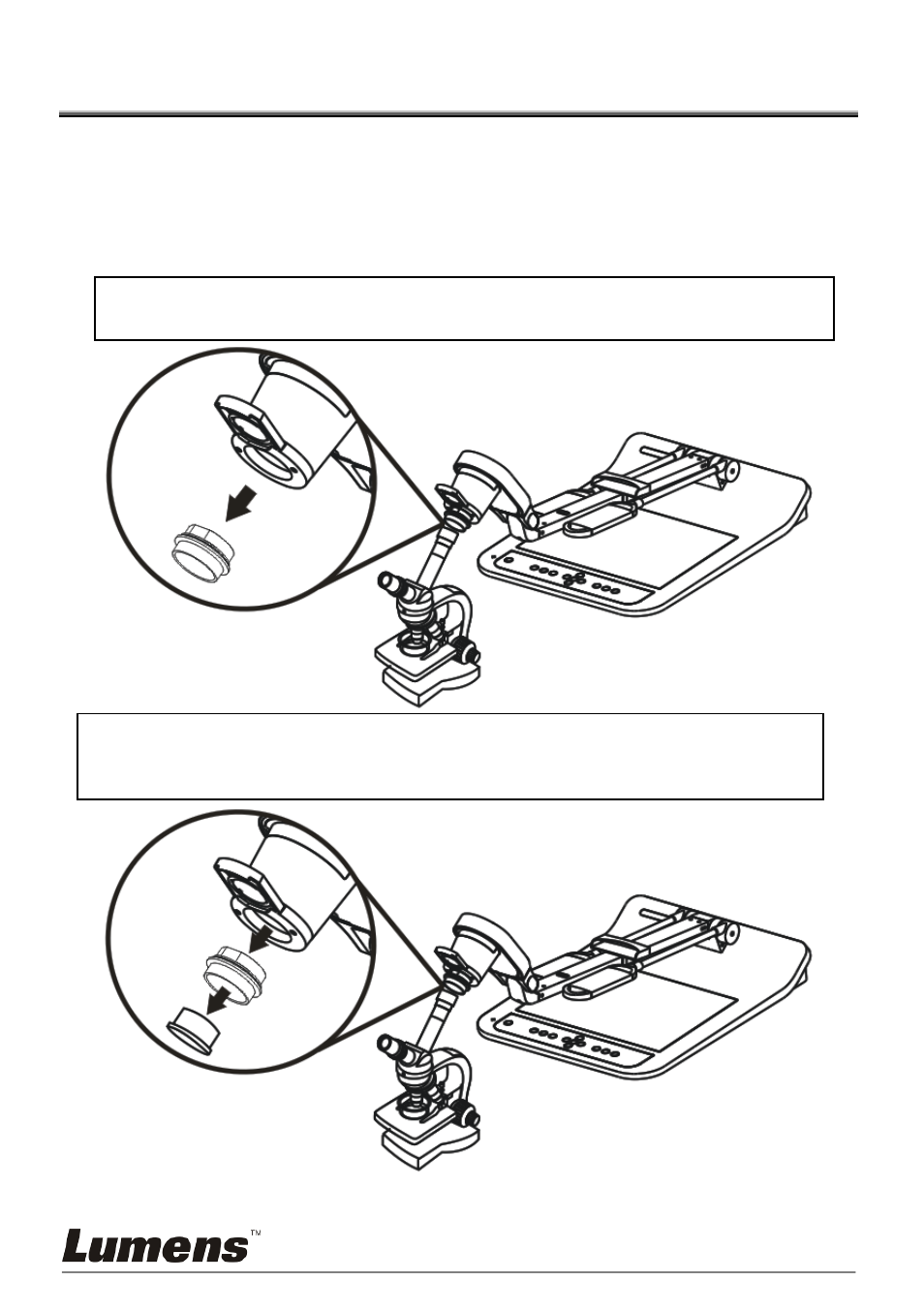 Chapter 8 connecting to microscope | Lumens Technology PS760 User Manual | Page 45 / 54