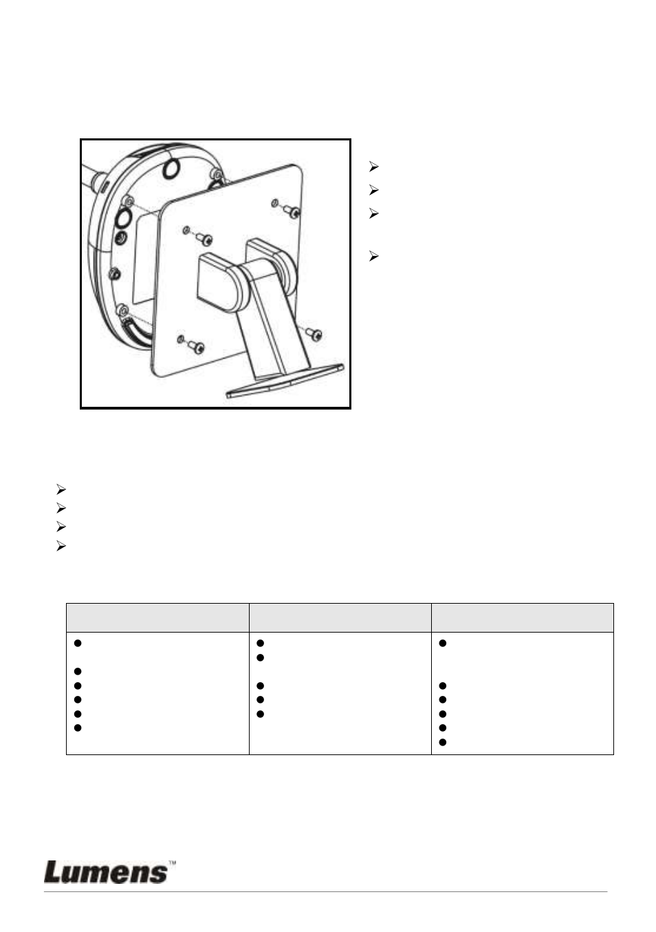 Mounting the dc120, Installing application software, 4 mounting the dc120 | 5 installing application software, 1 system requirements | Lumens Technology VISUAL PRESENTER DC120 User Manual | Page 13 / 32