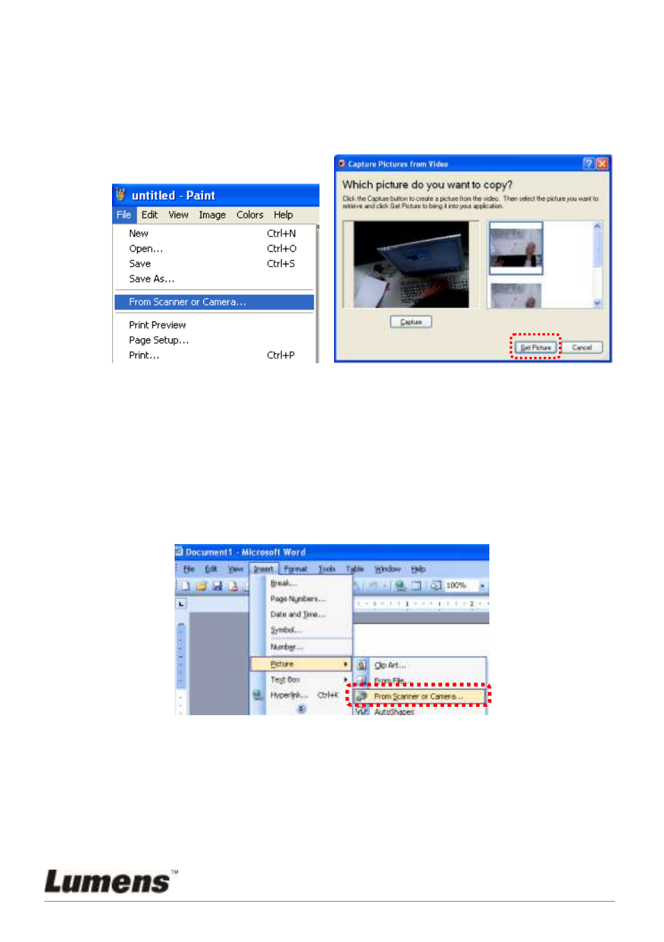 Working with other applications, 12 working with other applications | Lumens Technology VISUAL PRESENTER DC120 User Manual | Page 27 / 32