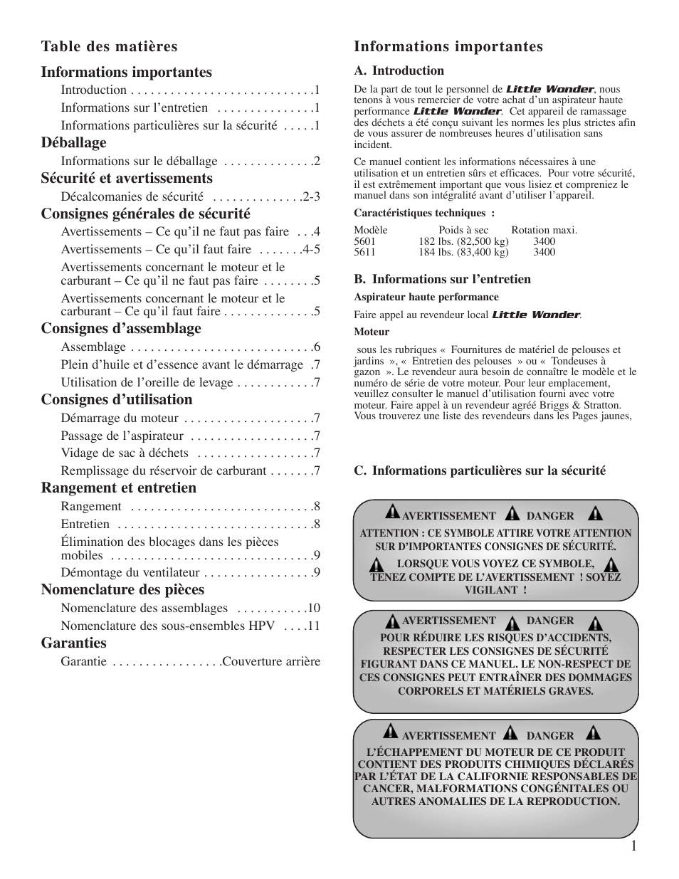 Little Wonder 5601 User Manual | Page 17 / 44