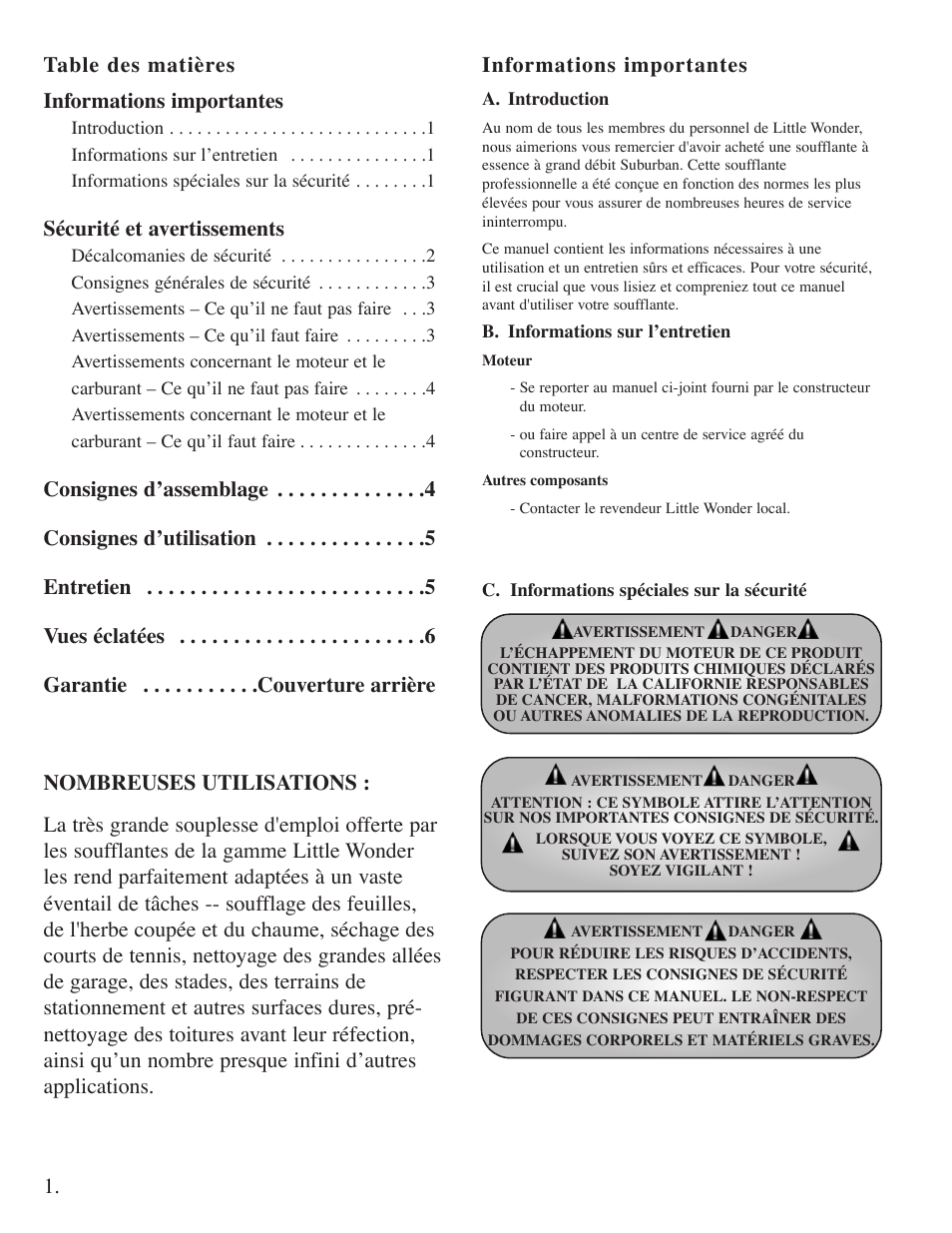 Little Wonder High Output Blower User Manual | Page 12 / 30
