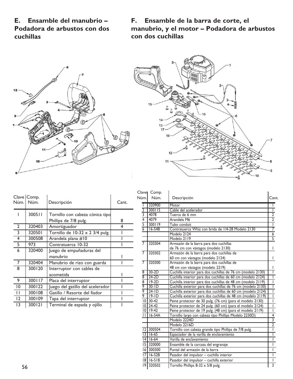 Little Wonder 2119 19 User Manual | Page 56 / 62