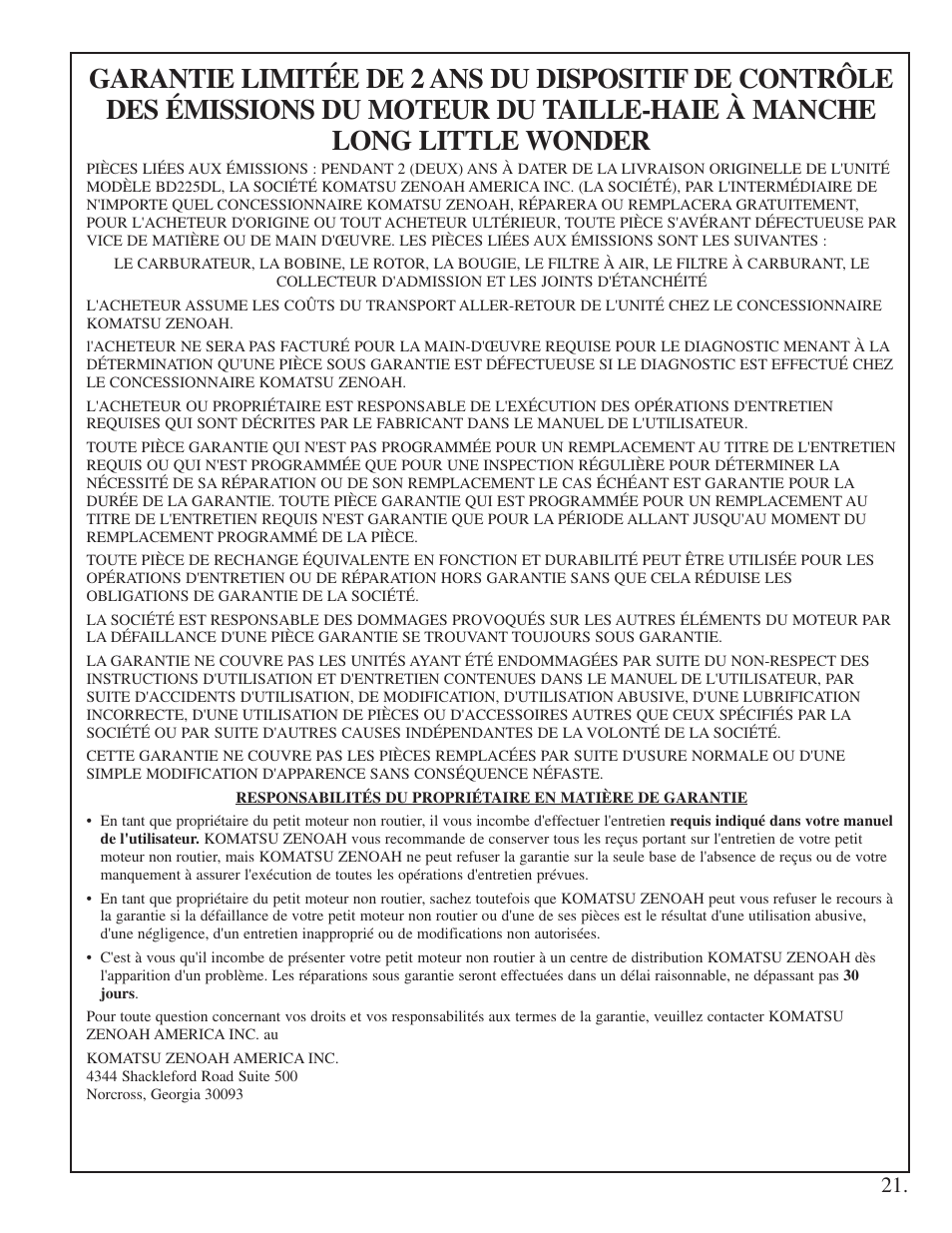 Little Wonder 2300 User Manual | Page 43 / 66