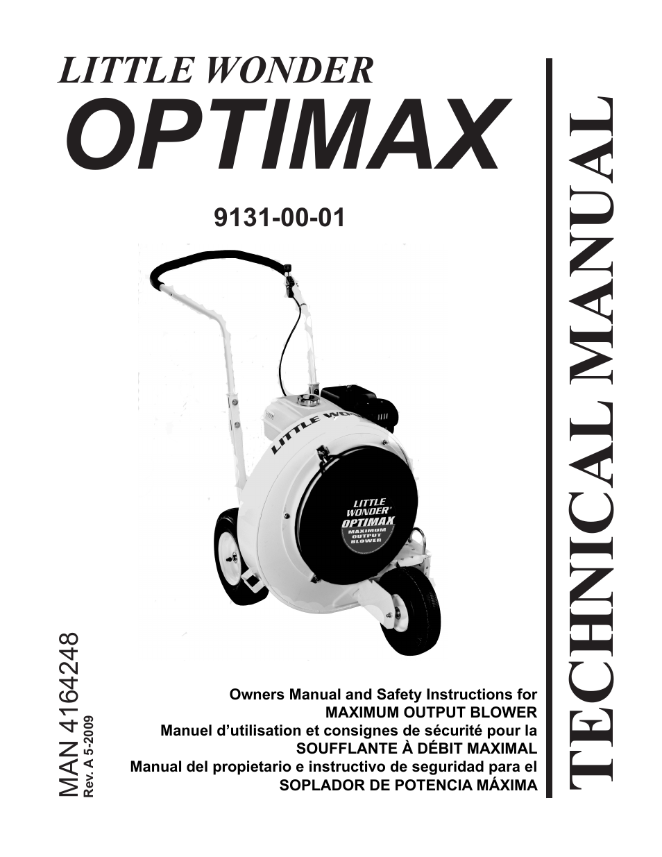 Optimax, Technical manual, Little wonder | Little Wonder OPTIMAX 9131-00-01 User Manual | Page 15 / 42