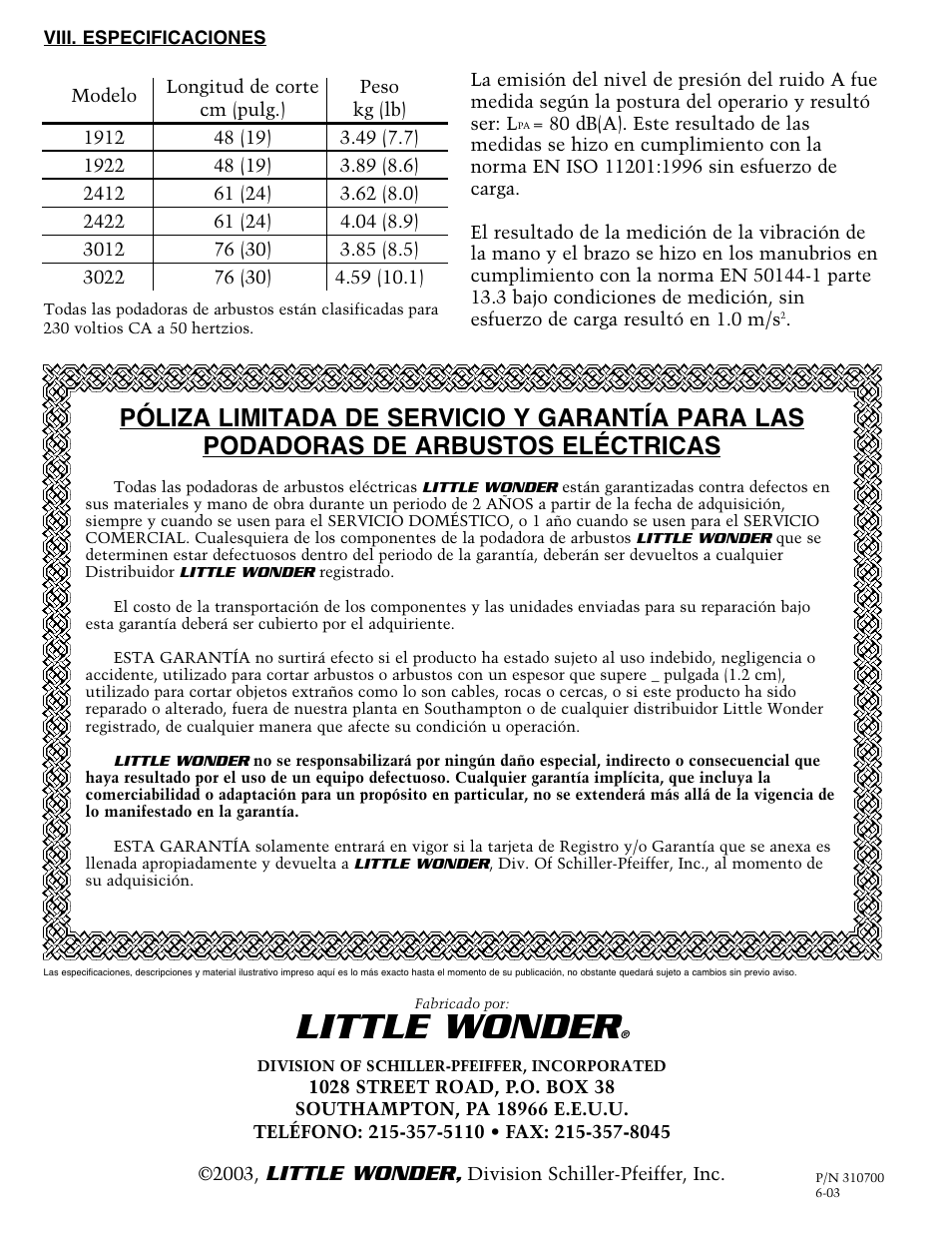 Little wonder | Little Wonder SINGLE EDGED 1912 User Manual | Page 42 / 42