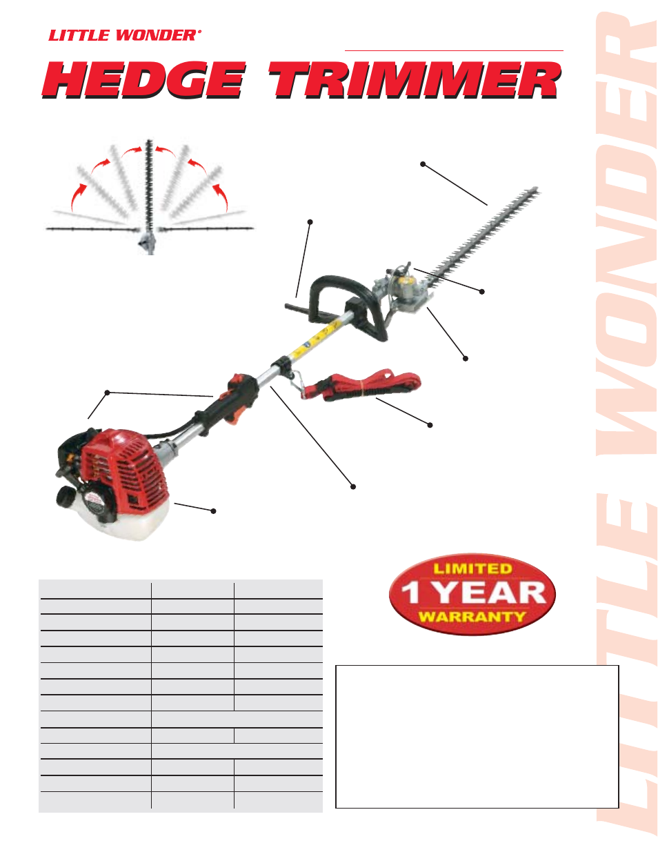 Little Wonder Extended Reach User Manual | 2 pages