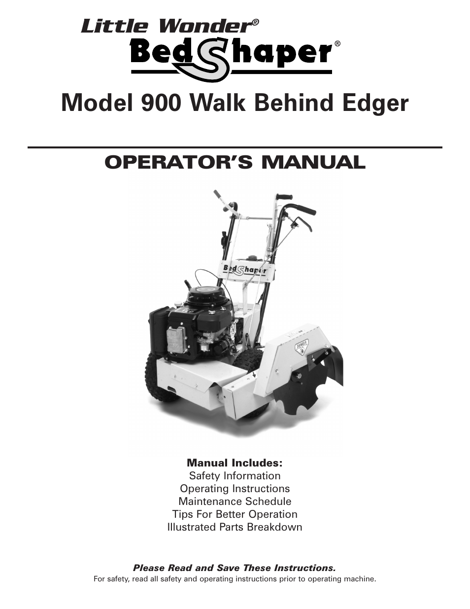Little Wonder 900 User Manual | 24 pages