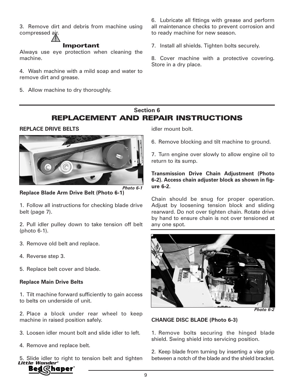 Replacement and repair instructions | Little Wonder 900 User Manual | Page 12 / 24