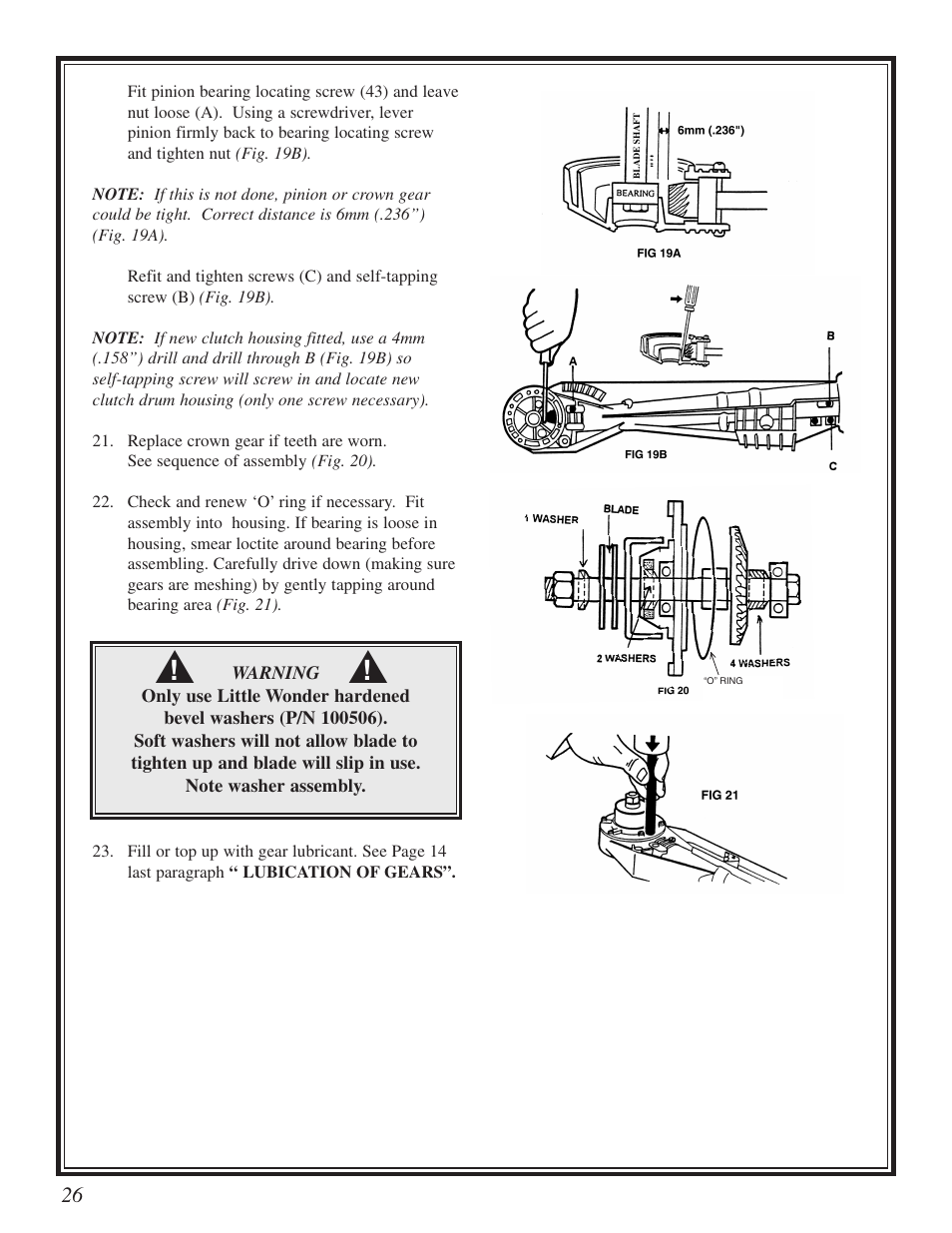 Little Wonder Xtra User Manual | Page 26 / 32