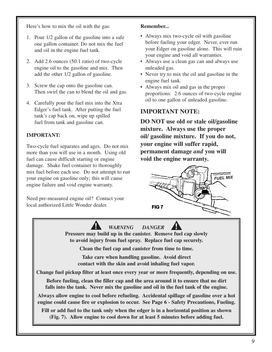 Little Wonder Xtra User Manual | Page 9 / 32