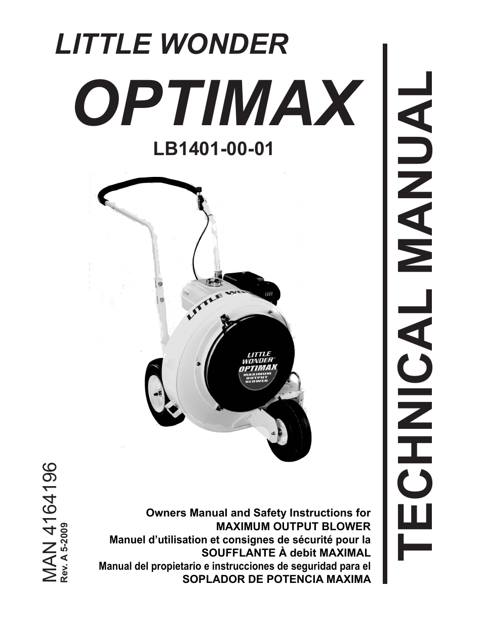 Little Wonder OPTIMAX LB1401-00-01 User Manual | 42 pages