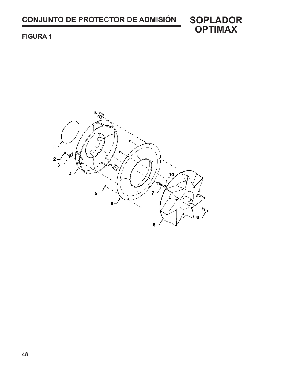 Soplador optimax | Little Wonder MAXIMUM OUTPUT BLOWER User Manual | Page 48 / 54