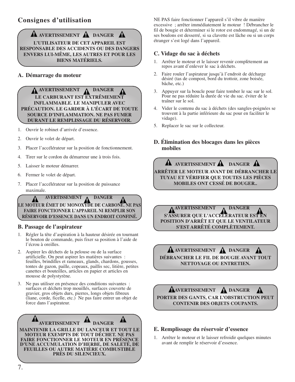 Consignes d’utilisation | Little Wonder Little Wonder User Manual | Page 32 / 40