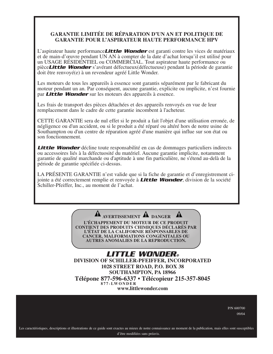 Little wonder | Little Wonder Little Wonder User Manual | Page 40 / 40