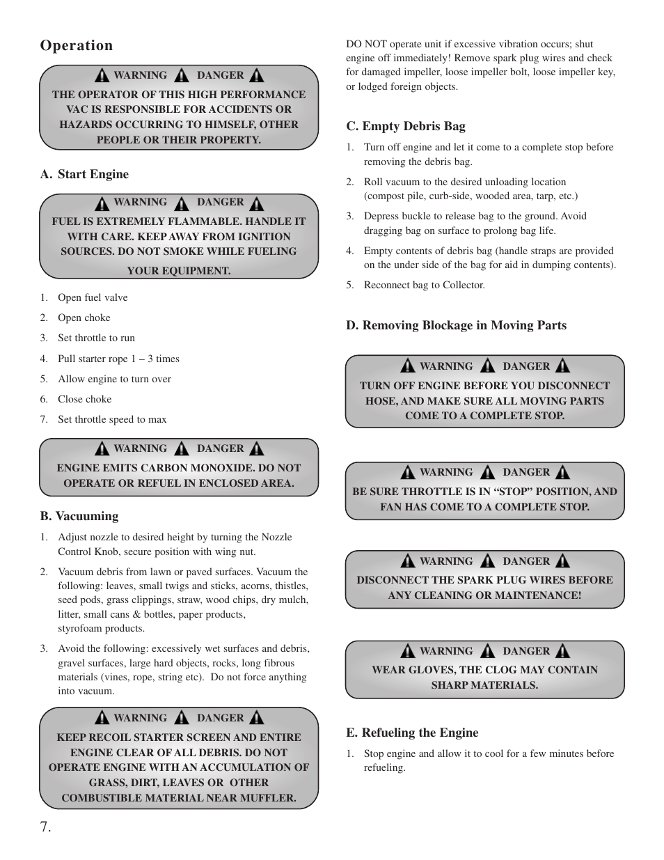 Operation | Little Wonder Little Wonder User Manual | Page 8 / 40