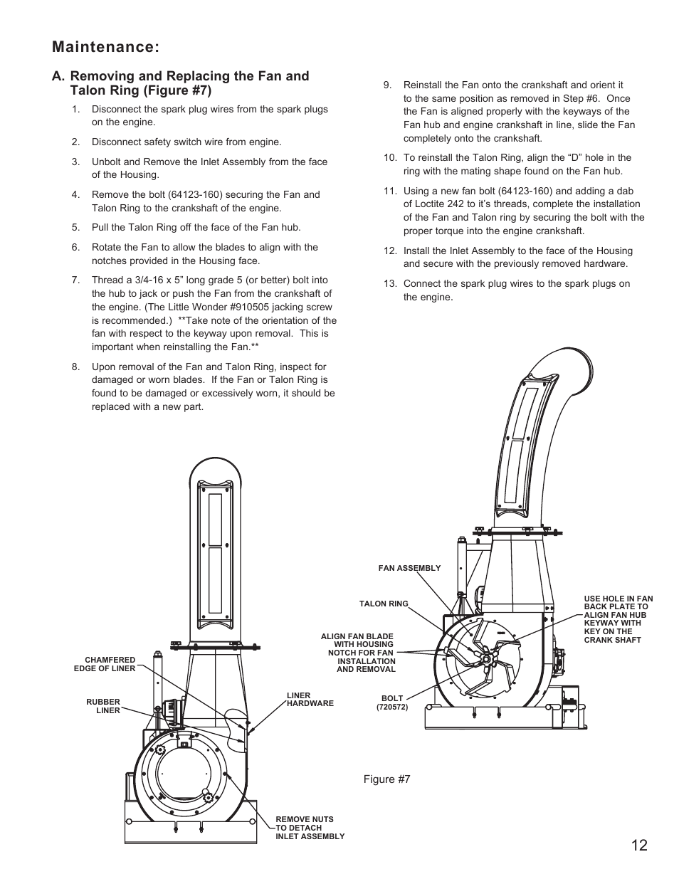 12 maintenance | Little Wonder 8221 User Manual | Page 13 / 20