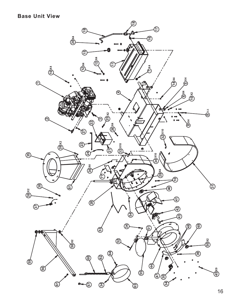 Base unit view | Little Wonder 8221 User Manual | Page 17 / 20