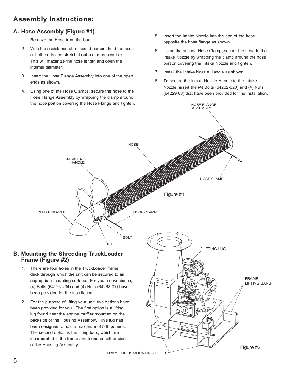 Assembly instructions, A. hose assembly (figure #1) | Little Wonder 8221 User Manual | Page 6 / 20