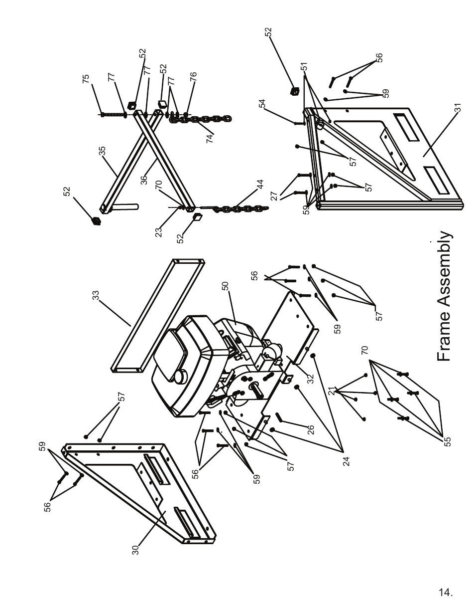 Frame assembly | Little Wonder 8160 User Manual | Page 15 / 16