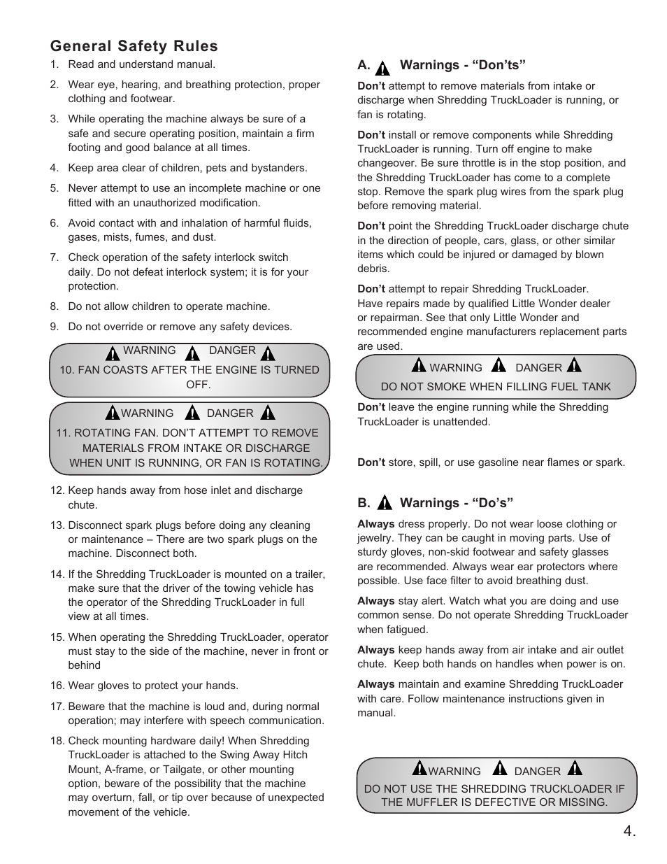 General safety rules | Little Wonder 8160 User Manual | Page 5 / 16