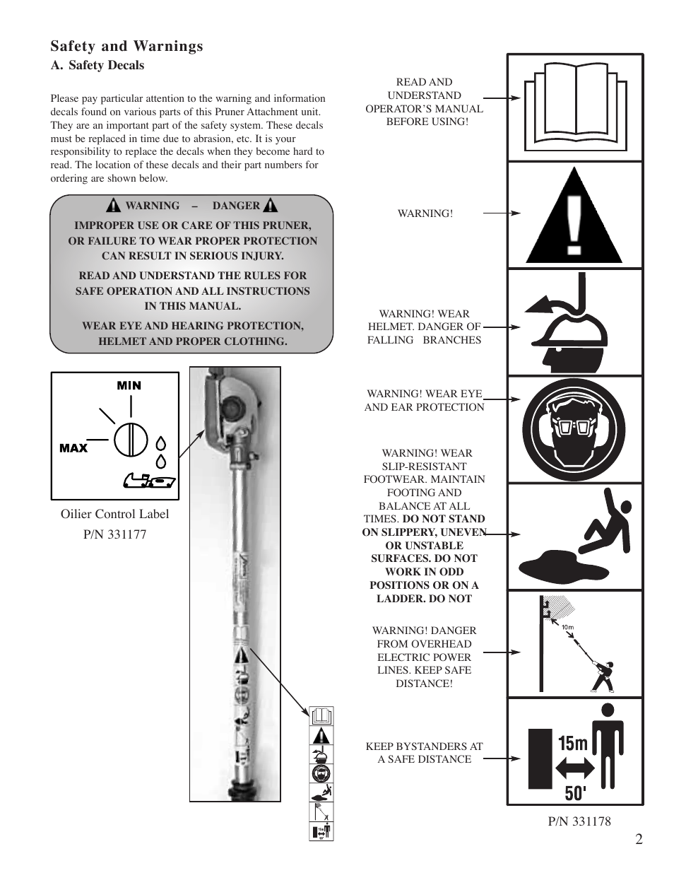 2safety and warnings | Little Wonder PRUNER User Manual | Page 3 / 15