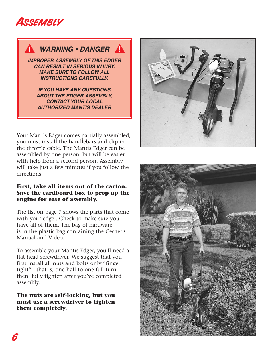 Assembly | Little Wonder Edger User Manual | Page 6 / 32