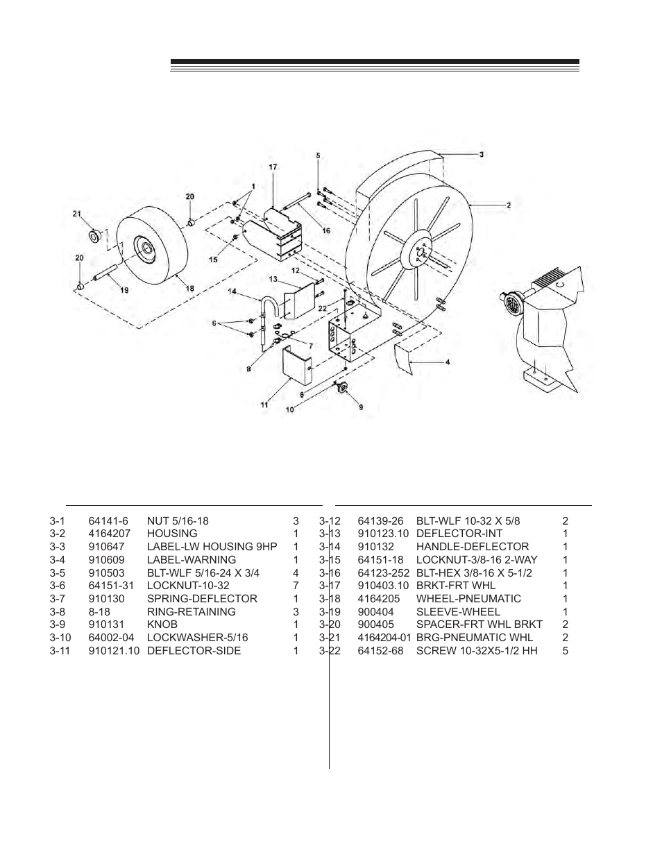 Optimax blower, Housing assembly, Figure 3 | Little Wonder OPTIMAX LB900-00-01 User Manual | Page 13 / 42