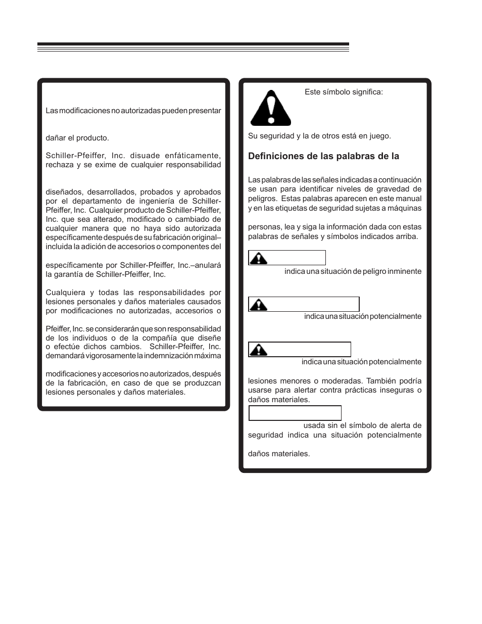 Optimax blower, Seguridad, Peligro advertencia precaución precaución | Little Wonder OPTIMAX LB900-00-01 User Manual | Page 18 / 42