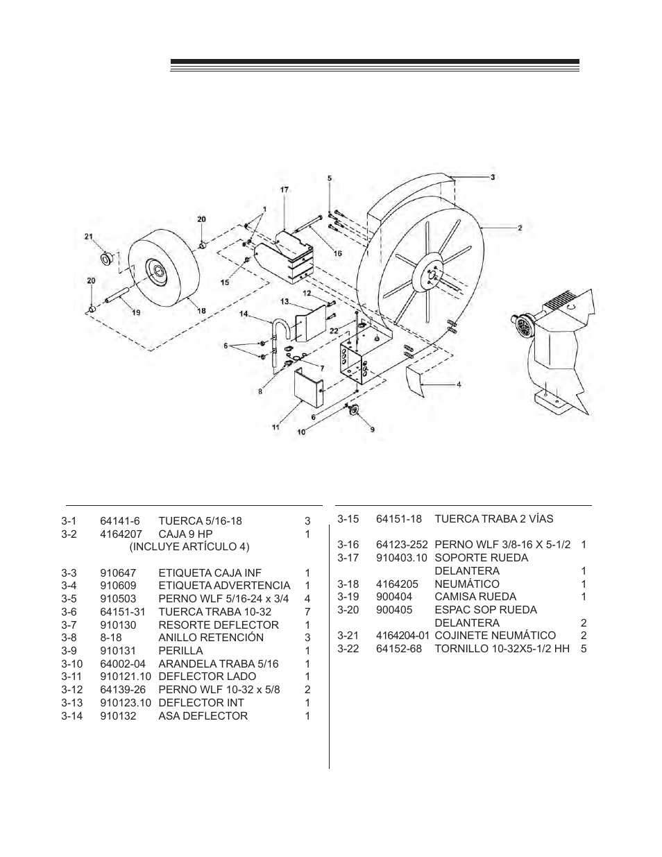 Optimax blower, Conjunto de caja, Figura 3 | Little Wonder OPTIMAX LB900-00-01 User Manual | Page 27 / 42